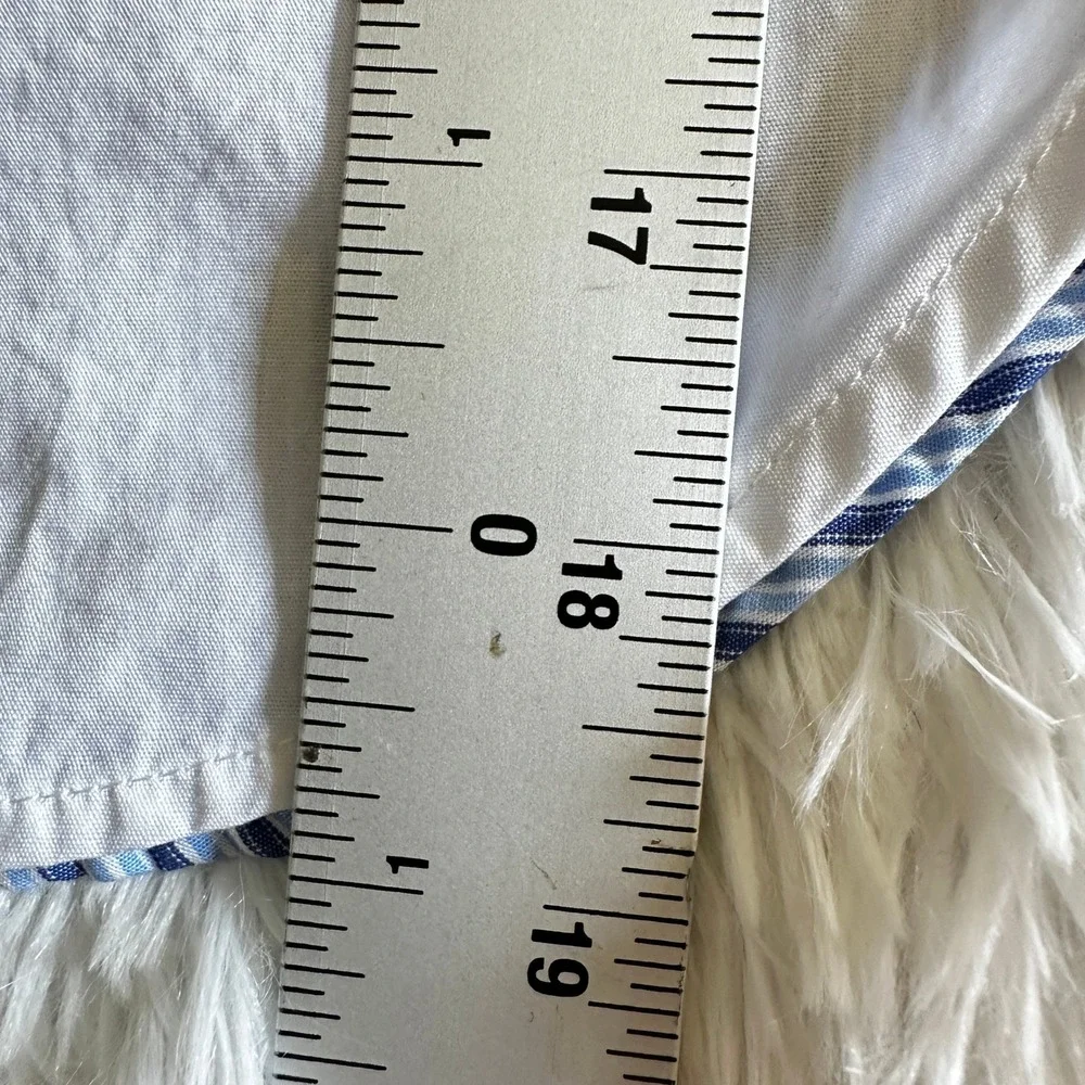 Zara Kids Button Down Shirt Blue/White Striped 3/4‎ Sleeve Classic Cotton NWT